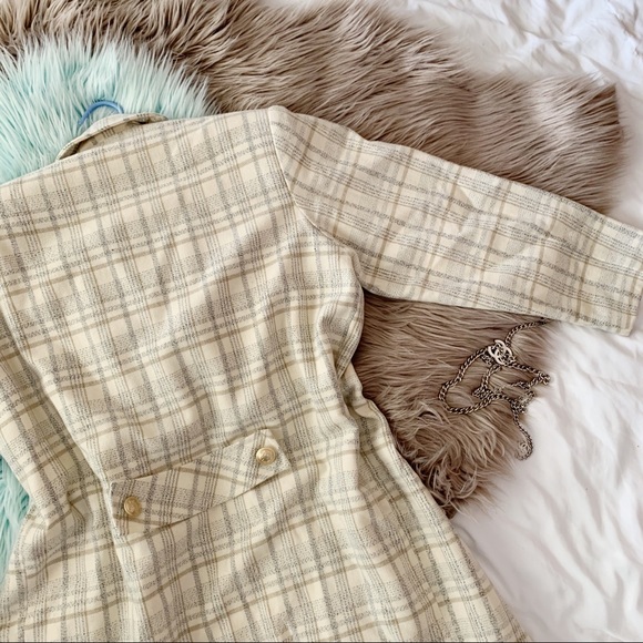 Vtg 80s Oversized Plaid Double Breasted Blazer - Picture 8 of 8